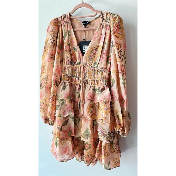 Jessie Zhao New York Dresses & Skirts - Jessie Zhao NY Floral Mini Dress Size 2 Multicolor Party Ruffle